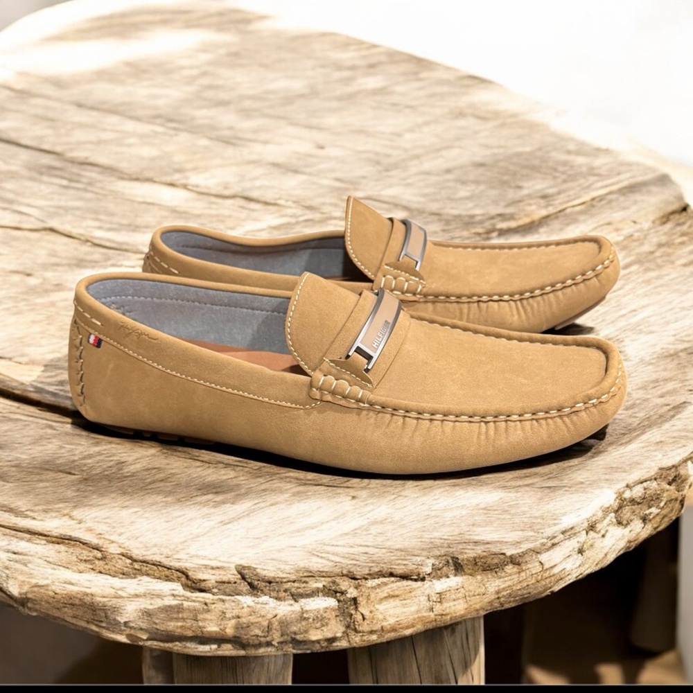 Tommy Hilfiger Tan Loafers for Men size 10.5M